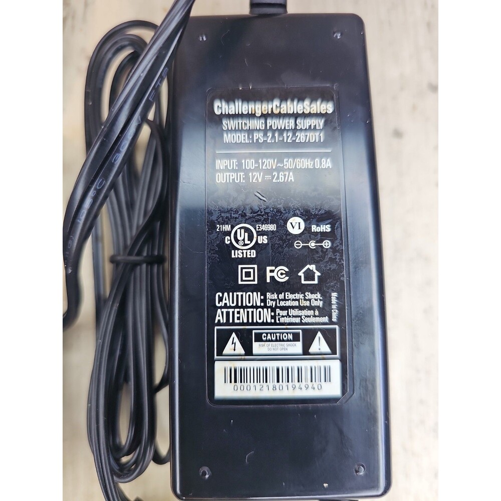 Power Supply AC Adapter Model PS-2.1-12-267DT1